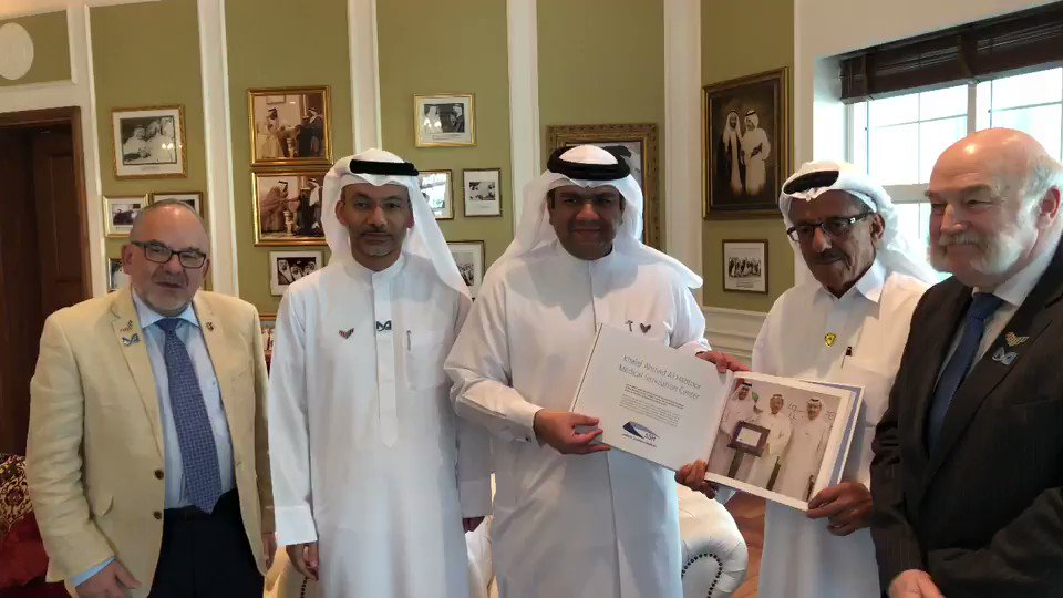 1. خلال اجتماعي مع وفد من #مدينة_دبي_الطبية @HealthcareCity، برئاسة الدكتور عامر شريف، الرئيس التنفيذي لقطاع التعليم حيث ناقشنا أهمية إنشاء مركز للأبحاث الطبية متخصص بالطب الوقائي في #دبي. الحمد الله لدينا قدرات طبية ممتازة في دولة #الإمارات ومنشآت متطورة علينا الاستفادة منها.