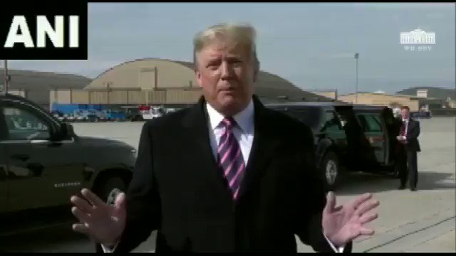 #WATCH US President Donald Trump in Washington on his visit to India: I happen to like PM Modi a lot. He told me we will have 7 million people between the airport and the event. It's going to be the largest stadium in the world. It's going to be very exciting.