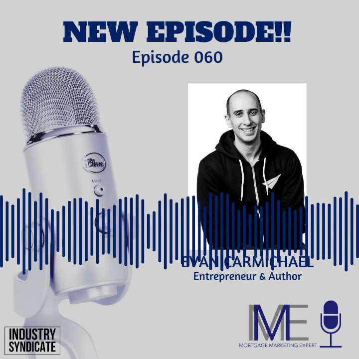NEW PODCAST EPISODE!
@EvanCarmichael - entrepreneur, keynote speaker, YouTube sensation & author - talks about creating #belief in yourself and your business!
LISTEN NOW: http://mortgagemarketingexpert.libsyn.com/060-Evan-Carmichael …
#mortgage #mortgagemarketing #realestatemarketing #newpodcastepisode