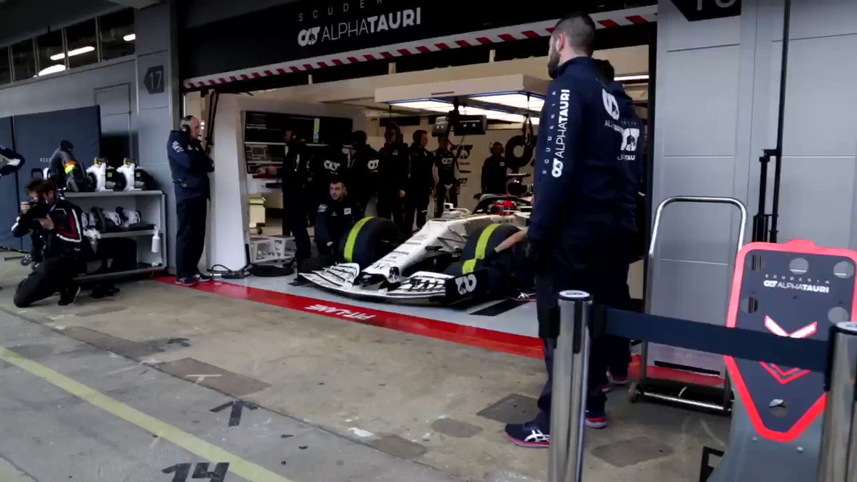 Last day of the first test is underway! π @kvyatofficialβs quick to head out for some laps π
#AlphaTauri #F1