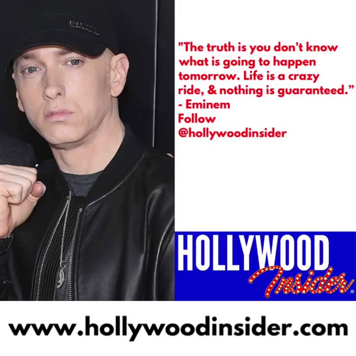 "The truth is you don't know what is going to happen tomorrow. Life is a crazy ride, and nothing is guaranteed.” - Eminem | @hollywoodinsider @eminim | Quote source: @brainyquote | Photo source: @imdb
#hollywoodinsider #Hollywood #elbar #eminim #z #dokuzkereleyla #ka #k #def #m