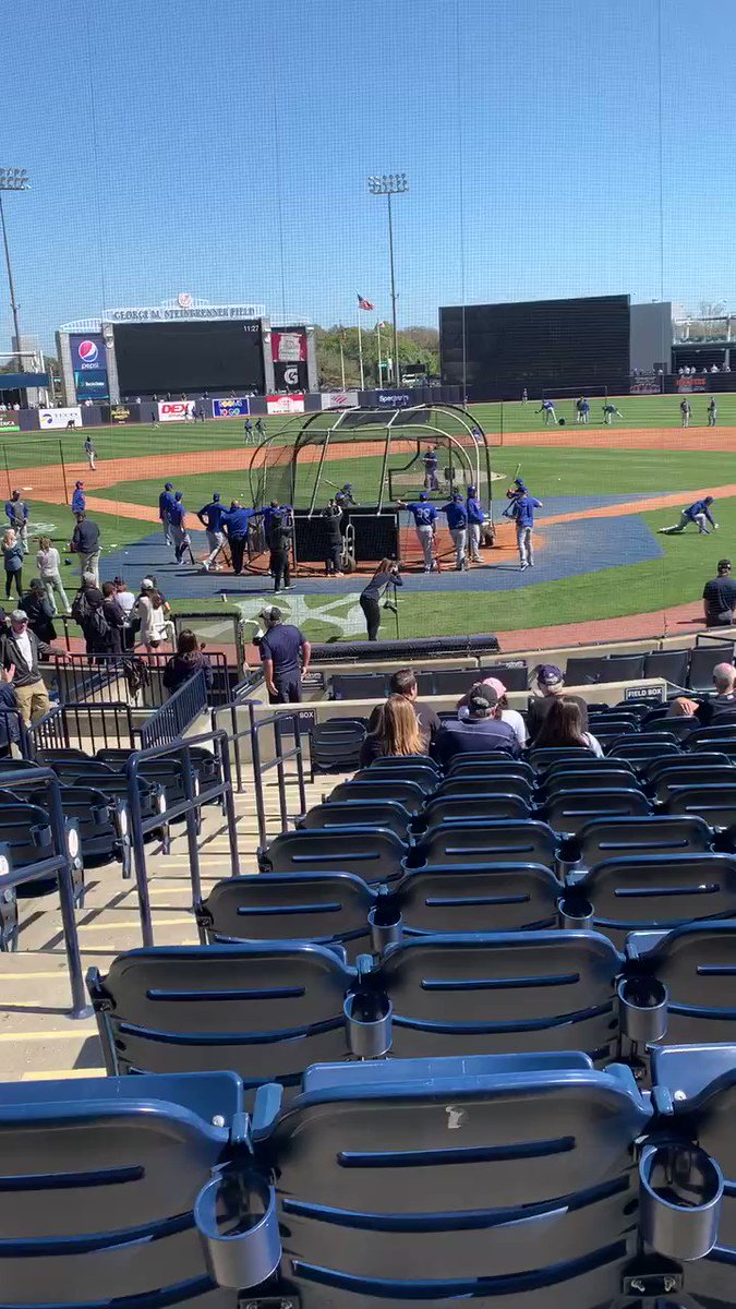 Bo Bichette taking live BP before the game #Yankees #BlueJays #SpringTraining2020 #SteinbrennerField