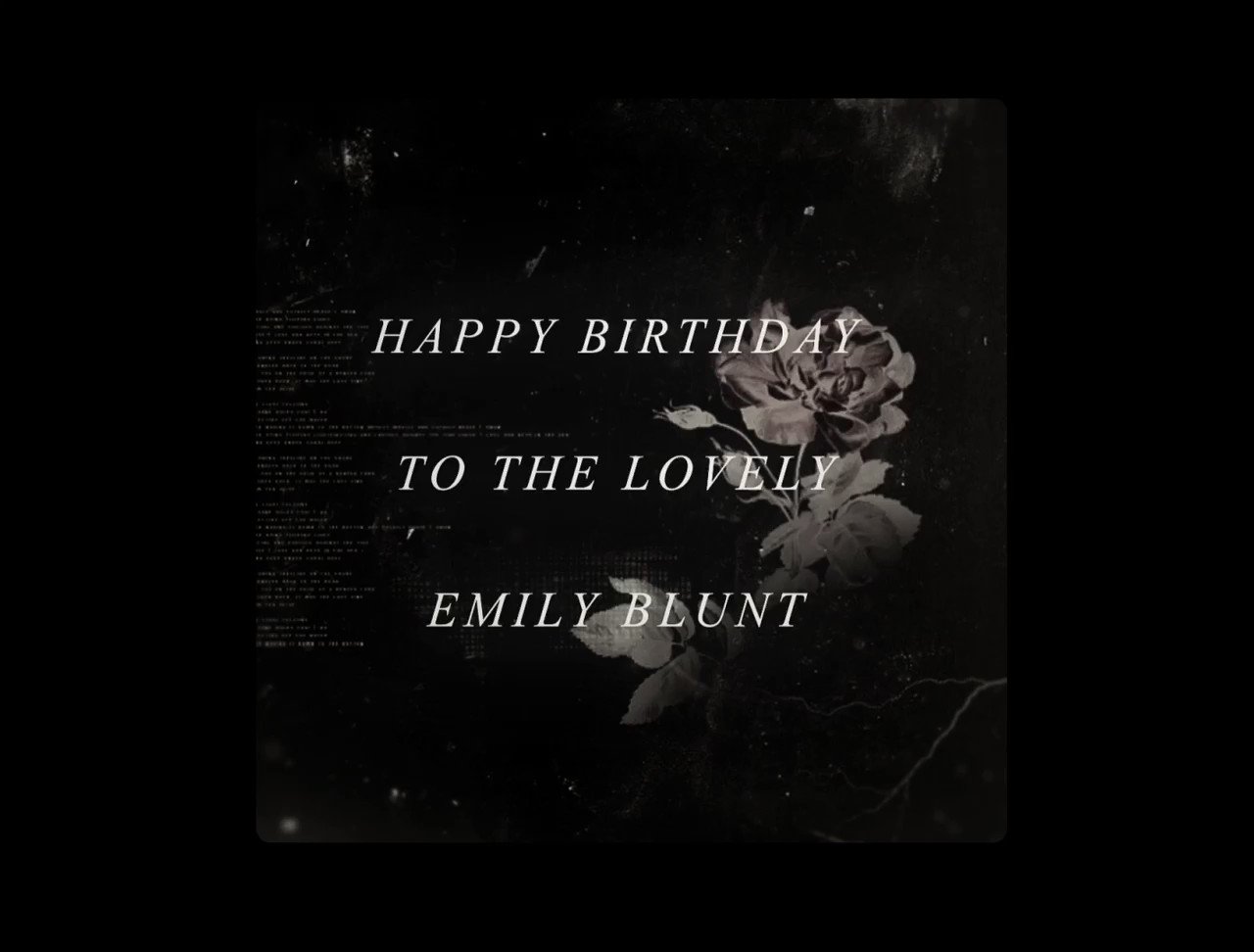 Happy birthday emily blunt 