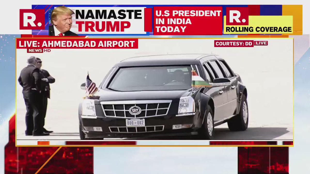 #LIVE on #NamasteTrump | PM Modi is present to welcome US President Donald Trump; tune in to watch non-stop coverage from Ahmedabad here - http://republicworld.com/livetv.html