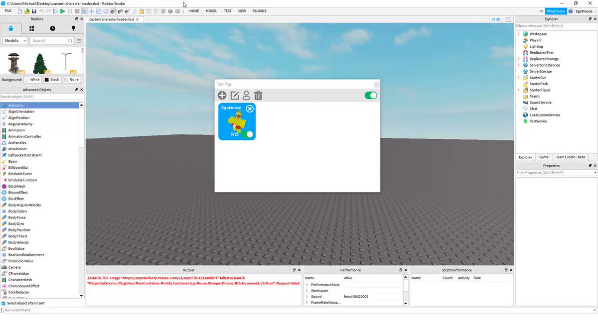 Egomoose On Twitter Working On A Plugin That Makes It Easier To Test As Different Avatars Within Studio Still Working On A Few Elements In The Ui But I Ll Release It Soonish - roblox studio avatar loader plugin