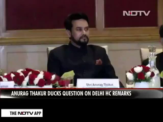 "When @ianuragthakur was quizzed fo his reaction vis a vis H.C observation to file F.I.R on Netas giving Hate Speeches !
Thakur laughs it away, & @nsitharaman jumps in to shield Thakur !
Why are you shielding him @nsitharaman ? Are you his nanny Nirmala Ji ?
@jamewils @ikaveri