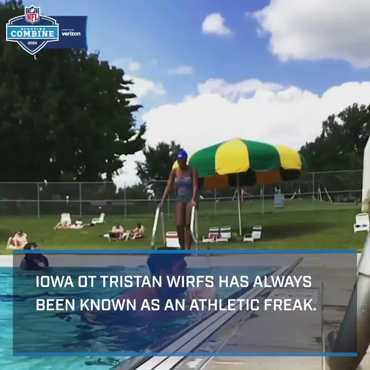 .@TristanWirfs74’s ridiculous athleticism was on full display at the #NFLCombine 💪😤 @HawkeyeFootball https://t.co/eYaKaonjTF