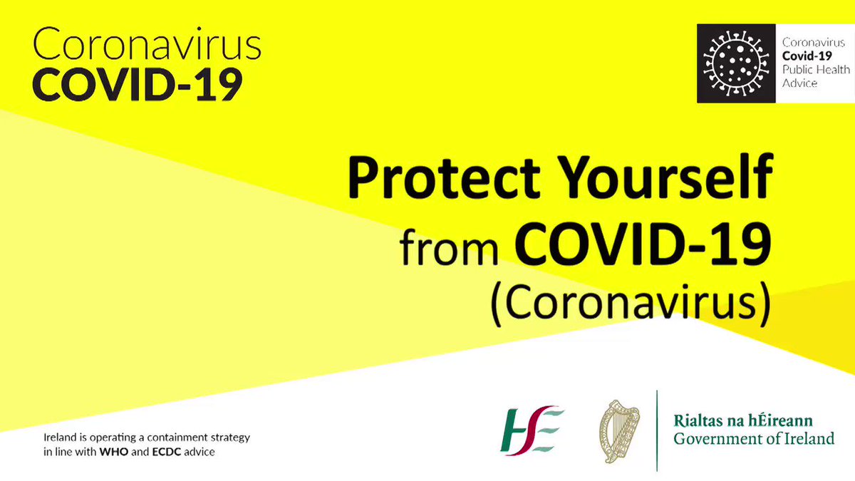 Protect yourself with these measures. Spread the message not the virus. @roinnslainte @HSELive #COVID19 Please retweet.
https://t.co/DyboywsNHS