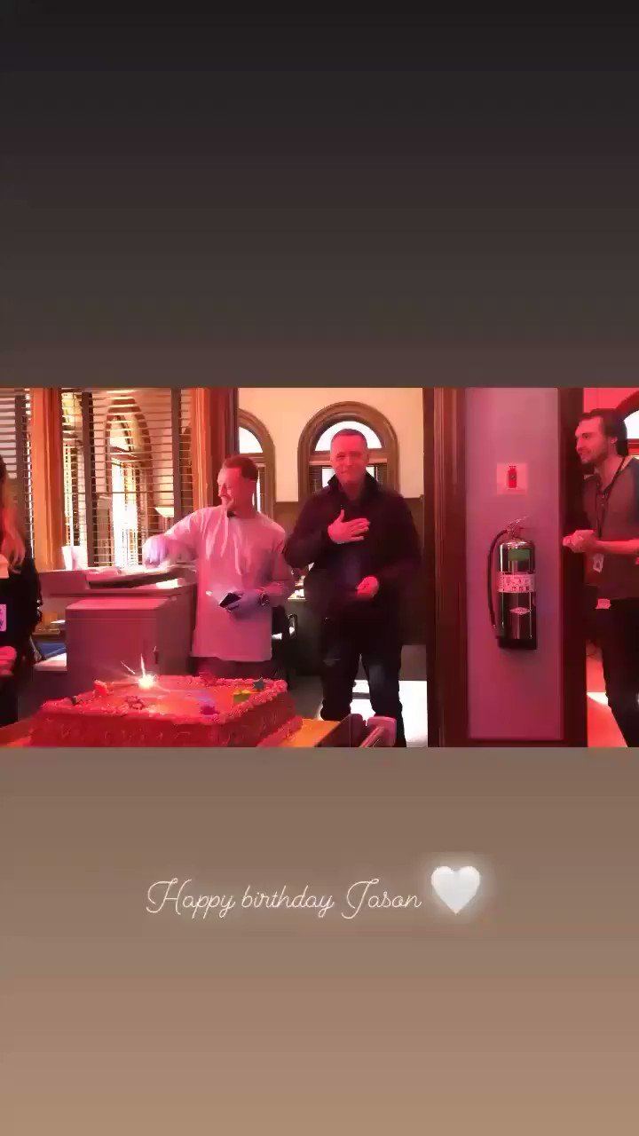  | The cast and crew singing Happy Birthday to Jason Beghe! [ : Instagram story] 