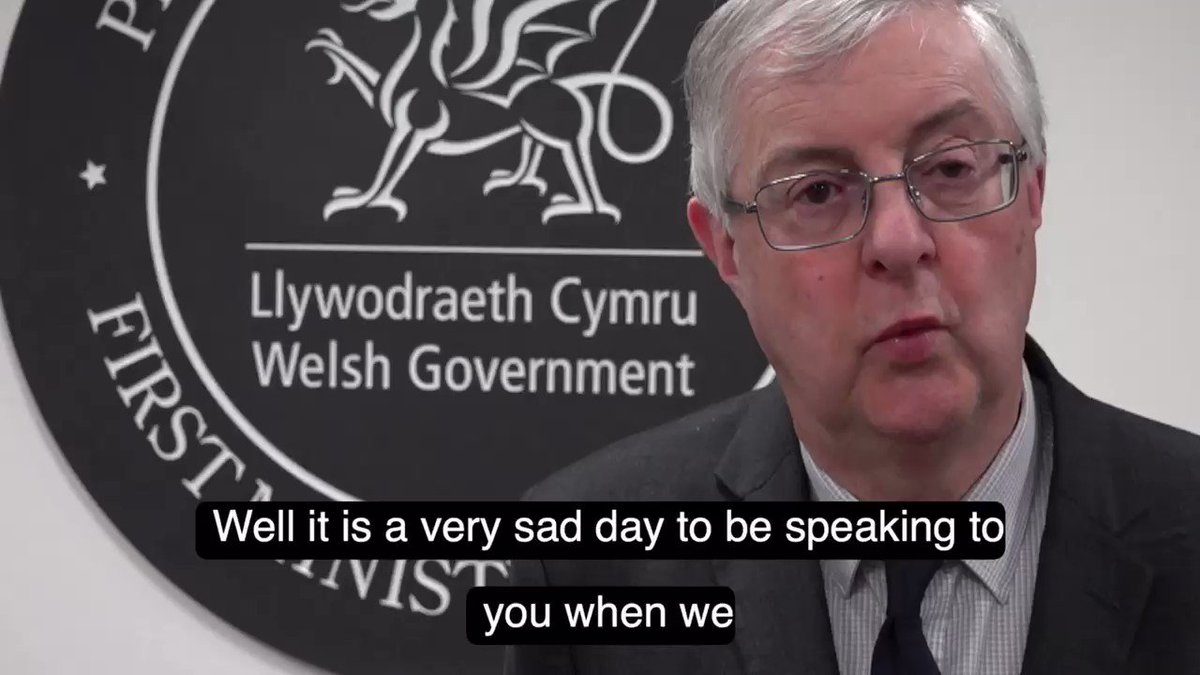 Mark Drakeford (@fmwales) on Twitter photo 16/03/2020 22:35:23 This evening I’ve set out steps we must all take to slow the spread of #coronavirus & help protect our loved ones This evening I’ve set out steps we must all take to slow the spread of #coronavirus & help protect our loved ones