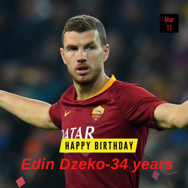 Happy birthday to former Manchester City striker Edin Dzeko. He now plies his trade with Roma in the Italian Serie 