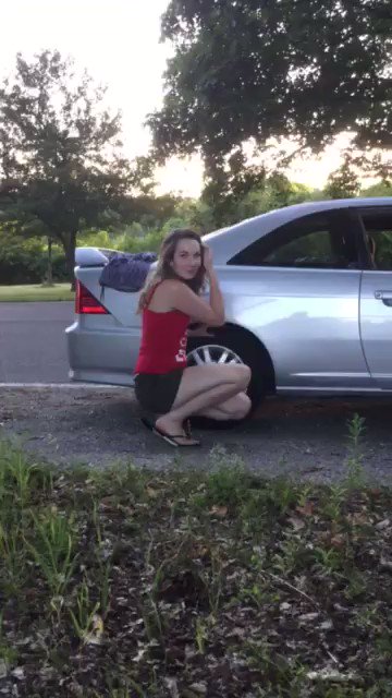 Show Tits Nude in Public (95k) - Naked dare. Change your clothes in a public place. Your hand has to touch the car tire. @publicnudegames   