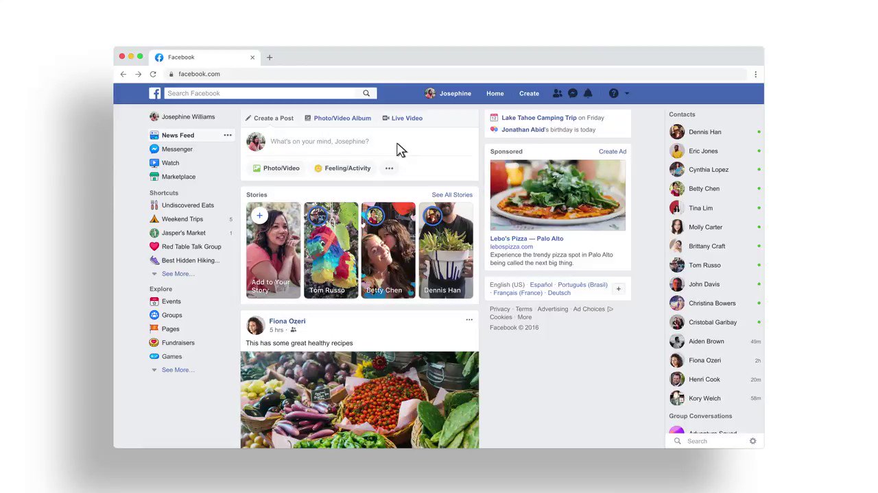 Facebook on X: Introducing a fresh, simpler