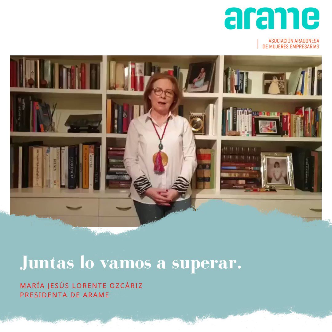 ☀👭🏼
María Jesús Lorente Ozcáriz, @majeloriz, Presidenta de ARAME, nos transmite su apoyo a través del siguiente vídeo.
Juntas saldremos de ésta. 💪
#Todosaldrábien
#mujeres #mujeresempresarias #arame #aragon #quedateencasa #juntas #empoderamientofemenino #emprendimiento https://t.co/VAQVEdbPrg