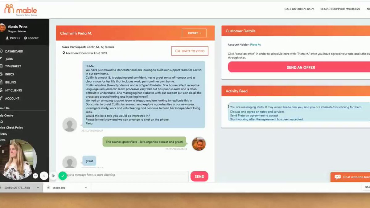 We know lockdown can be tough - but you don't need to do it alone. Our #videochat feature is now live, helping you access support virtually. Support People on Mable can now connect with their Mable Clients via video call for virtual support sessions. Watch this short tutorial: https://t.co/jMjsyxsvzM