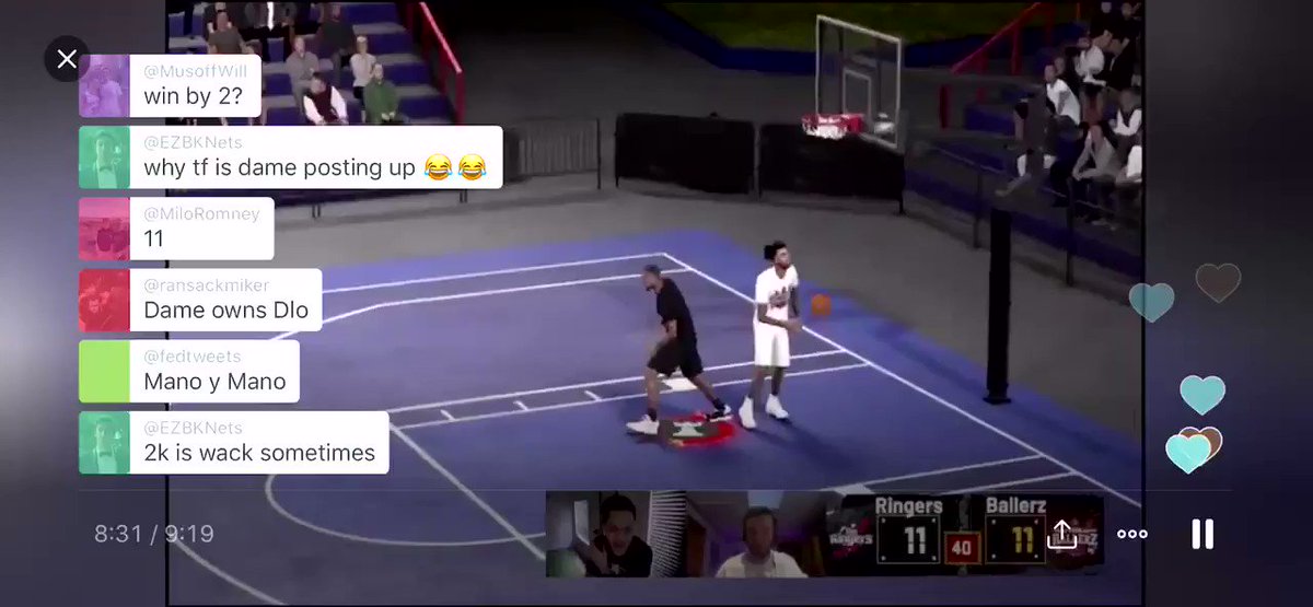 Rob Perez (@WorldWideWob) on Twitter photo 29/03/2020 05:22:41 how Dame vs. D-Lo’s King of the Hill matchup ended tonight: if Lillard ever pulls that dunk in real life... how Dame vs. D-Lo’s King of the Hill matchup ended tonight: if Lillard ever pulls that dunk in real life...