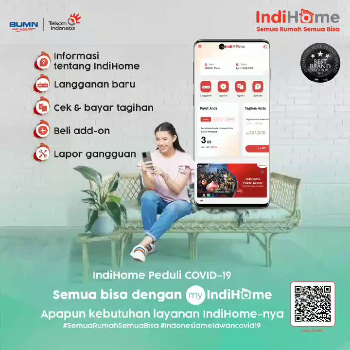 Indihome On Twitter Myindihome Memudahkan Sobat Yang Sedang Dirumahaja Untuk Bertransaksi Layanan Indihome Mulai Dari Langganan Baru Indihome Cek Bayar Tagihan Beli Add On Cek Promo Penawaran Menarik Hingga Lapor Gangguan
