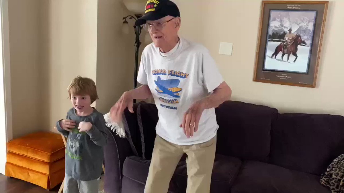 Update on Grandpa Bill, because who doesn’t love an update on this sweet man. He’s still feeling better, so much so he can now participate in one of his favorite dances! The Chicken Dance! 🐓 #LiveOnK2