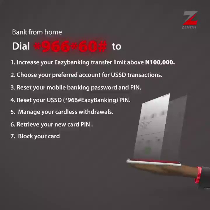 Zenith Bank Here S What You Can Do With 966 60 Bankfromhome Zenithbank Eazybanking T Co wexsfumo Twitter