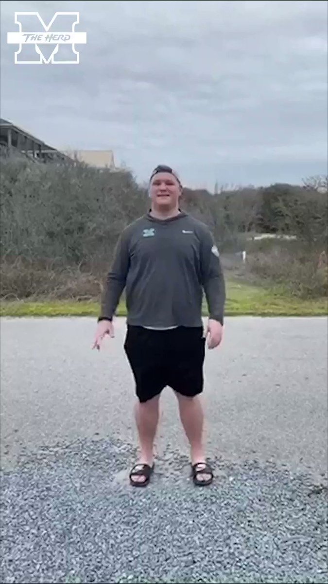Marshall Athletics (@HerdZone) on Twitter photo 2020-04-04 02:15:32 Happy weekend! Stay safe. Todayβs workout is brought to you by @HerdFB offensive lineman @TheGriz70. πͺ #RiseAsOne | #HerdStrong Happy weekend! Stay safe. Todayβs workout is brought to you by @HerdFB offensive lineman @TheGriz70. πͺ #RiseAsOne | #HerdStrong