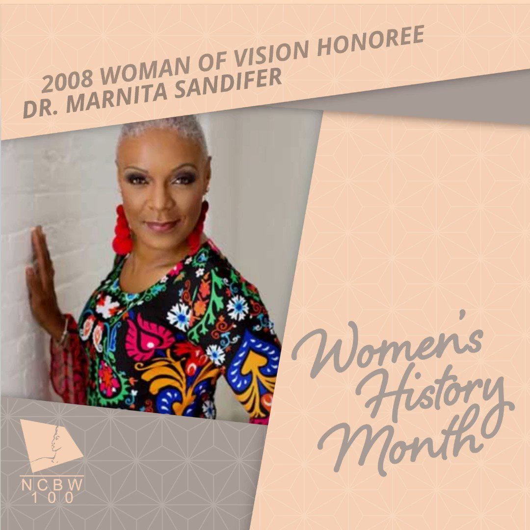 Dr. Marnita Sandifer is the National Coalition of 100 Black Women, Inc. 2007 Woman of Vision Honoree
#NCBW #NC100BWINC #WHM2020 #WomensHistoryMonth #SheLEADS100 #WomenofVision #Cleveland #Cle #MarnitaSandifer