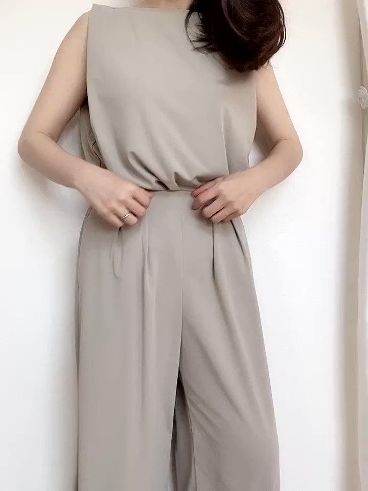 5周年記念イベントが クレープジャージーT パンツ セットアップ グレー