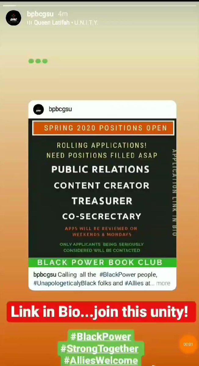 Join @bpbcgsu to help unify students through literature, cultural events, and action!
Application Link:
https://t.co/2hdVX4ctkA
Follow us on IG!
#Books
#BookClub
#GeorgiaStateUniversity
#GSU
#GSU21
#GSU22
#GSU23
#GSU24
#UNITY
#Atlanta
#ATL https://t.co/Nuuzp0AeFv
