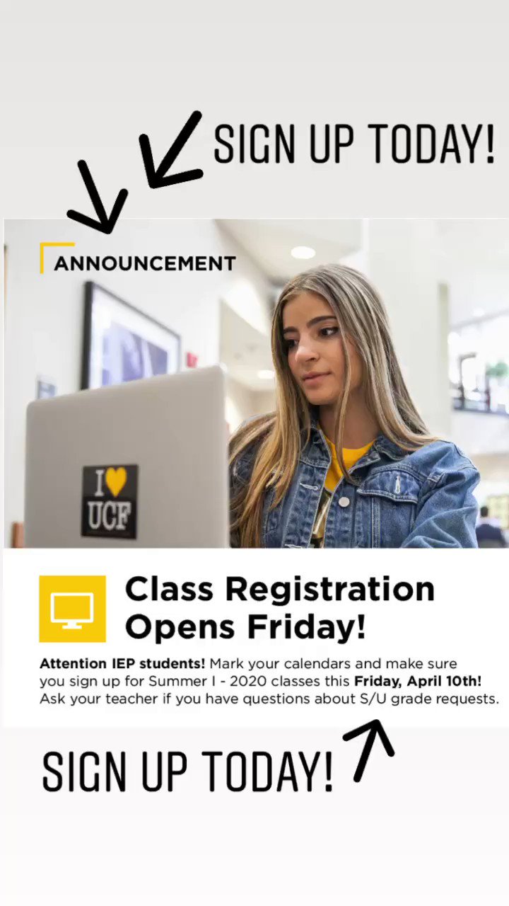 UCF Global on Twitter "RT ELI_UCF Attention Students! EARLY