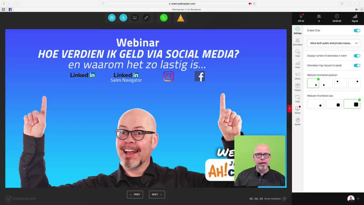 We gaan zo live!
Wil jij weten hoe je geld verdient VIA social media, dan is deze webinar voor jou!
We beginnen zo (om 10:00 uur). Schrijf je nu in: https://t.co/8jenBuVp8J en tot zo! https://t.co/ldgt7KHa4v