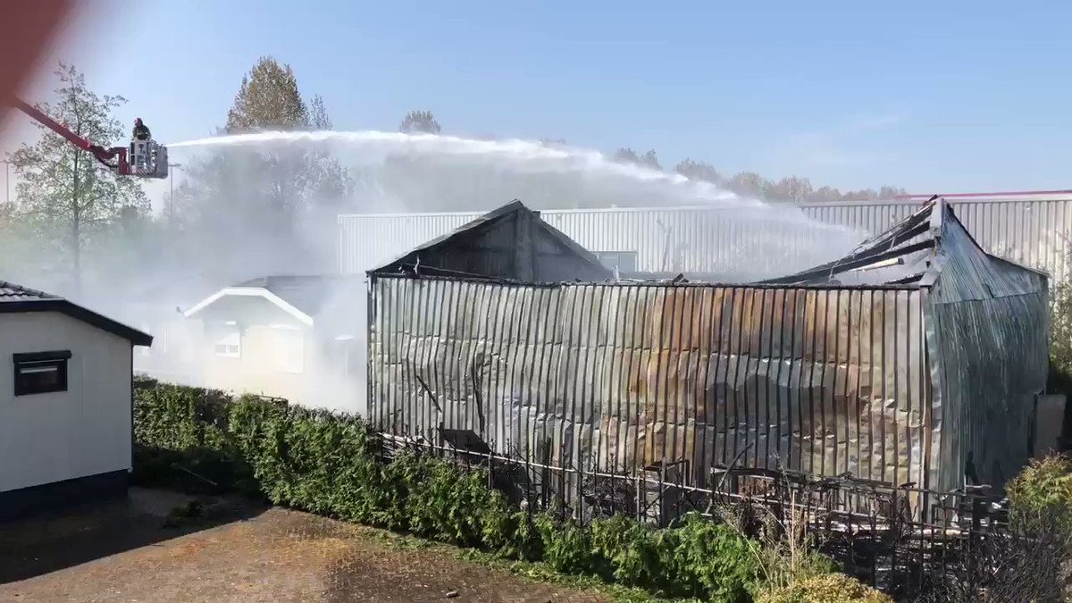 Melding grote brand Weberstraat Purmerend