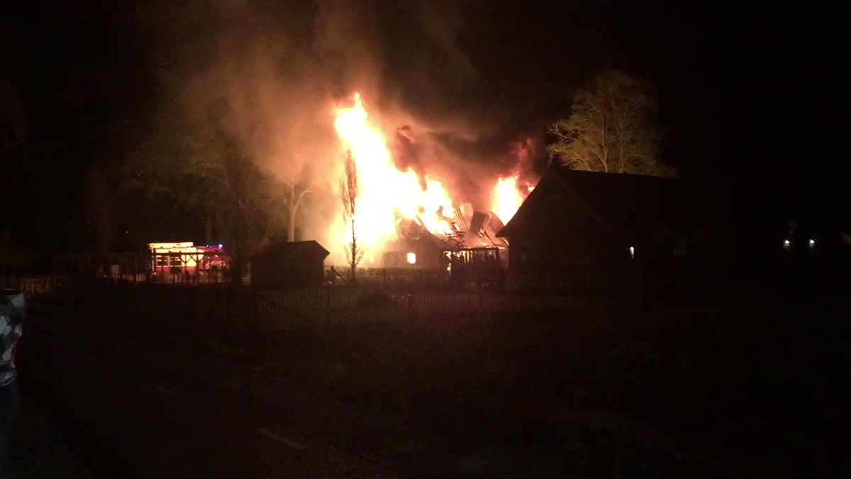 Melding grote brand Gravenesweg Denekamp
