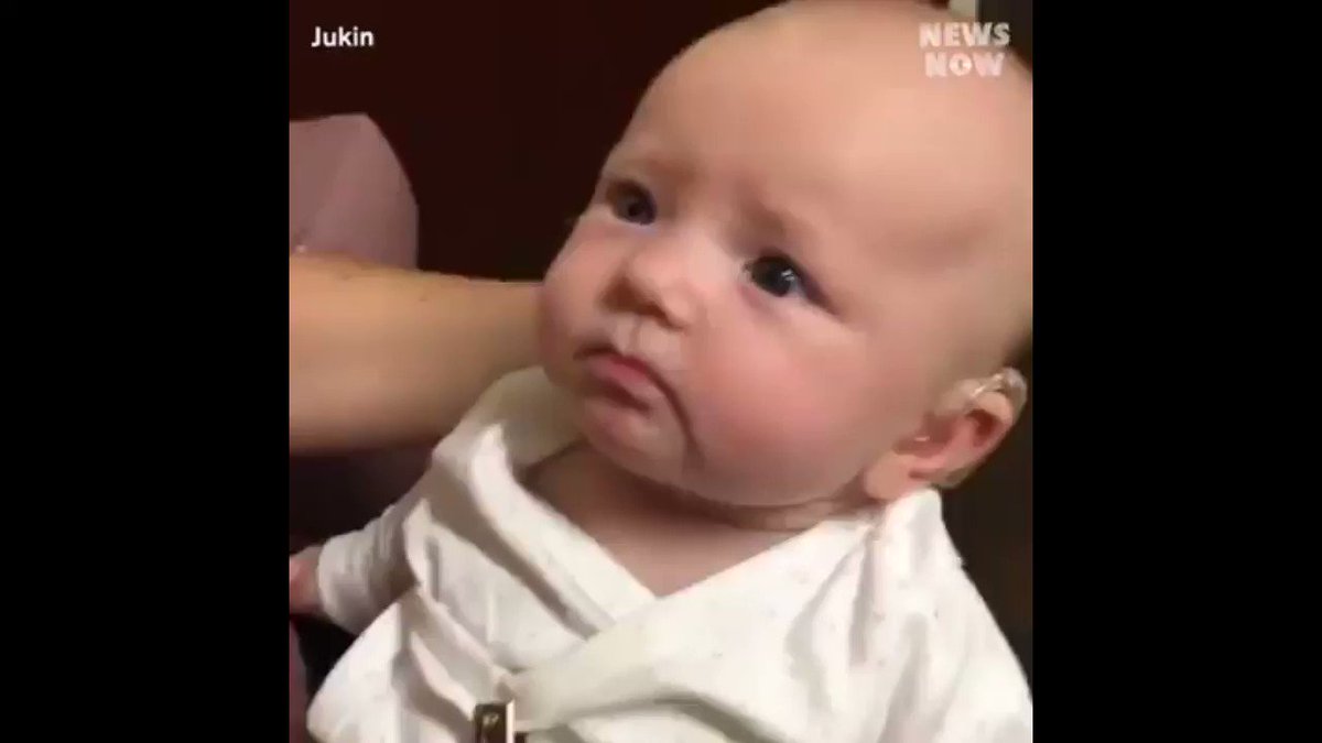 Treat yourself to a couple of minutes of feeling good. These babies are wearing hearing aids, and for the first time they're hearing what is being said to them. https://t.co/VDAAlEOpzn