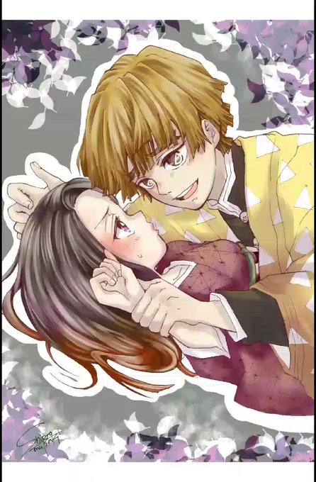 しえろ⚡さんがTwitterに投稿した我妻善逸(鬼滅の刃)のイラスト。