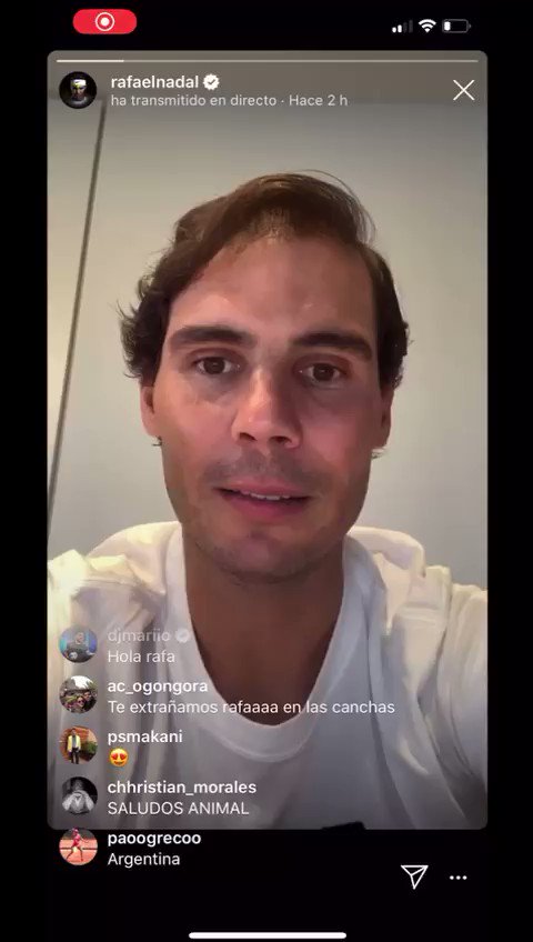 🔊#RafaNadal, sobre la labor de la #FundaciónRafaNadal
Trabajamos para dar respuesta a nuevas necesidades y para adaptar nuestra labor y actividades previstas a las circunstancias actuales
@RafaelNadal @rnadalacademy https://t.co/aQJAepXc6K