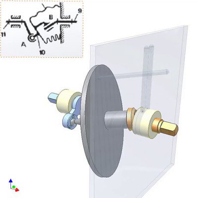 Transmission Through Closed Wall With Bar Mechanism