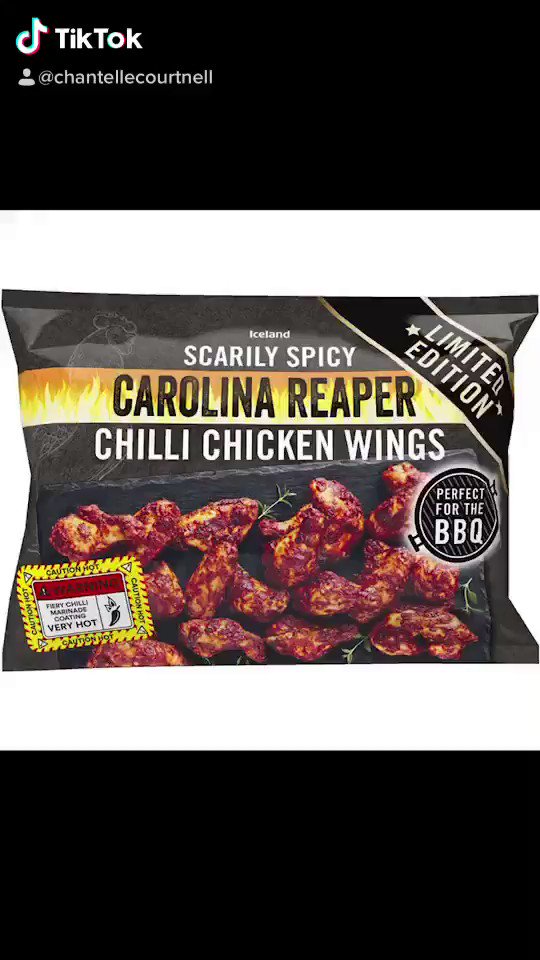 So my partner thought he could handle @IcelandFoods Carolina Reaper Chilli Chicken Wings... he really couldn’t 🤣 #SpicyFood #TikTok https://t.co/cj8okh439w