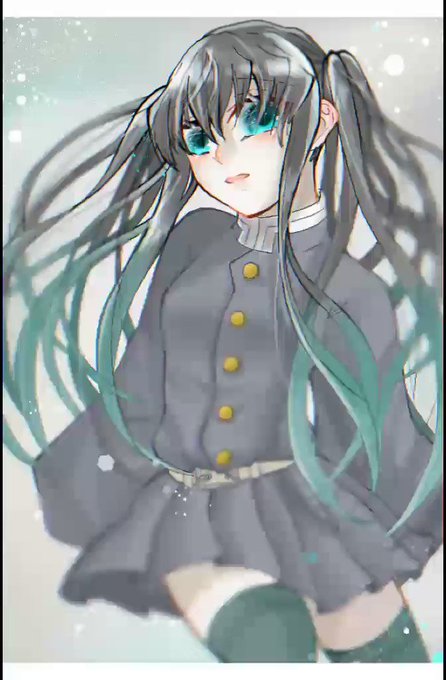 タン塩さんがTwitterに投稿した時透無一郎(鬼滅の刃)のイラスト。