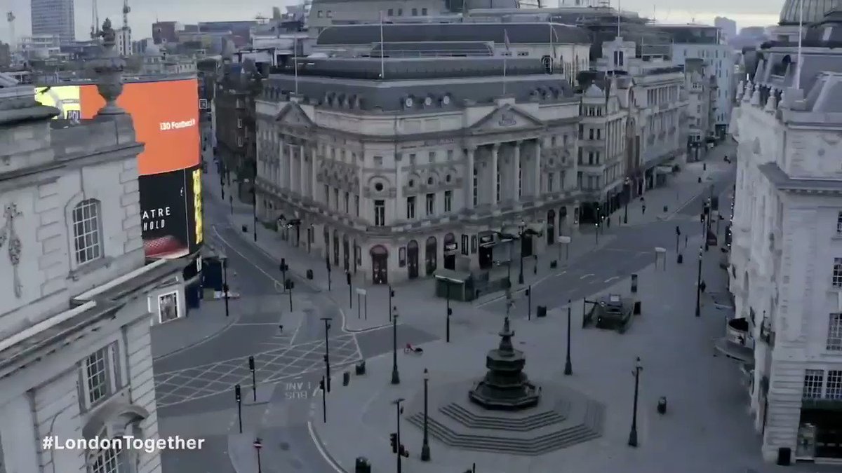 Sadiq Khan (@SadiqKhan) on Twitter photo 03/05/2020 20:10:06 By staying at home, we are protecting our NHS and saving lives. Thank you London. #LondonTogether By staying at home, we are protecting our NHS and saving lives. Thank you London. #LondonTogether