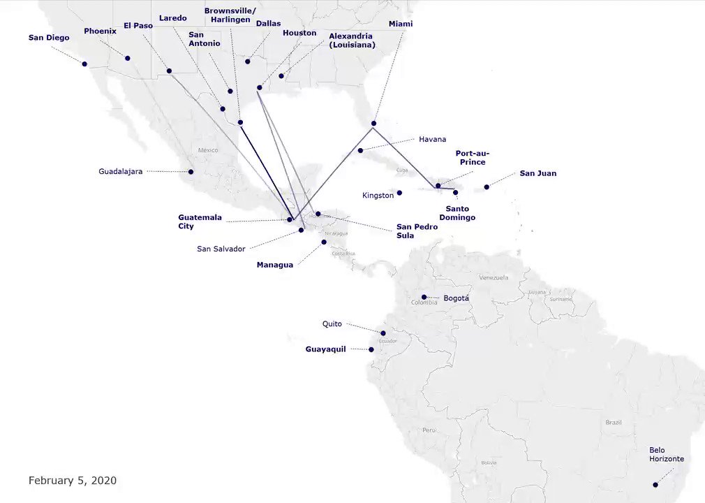 Copa Airlines route map