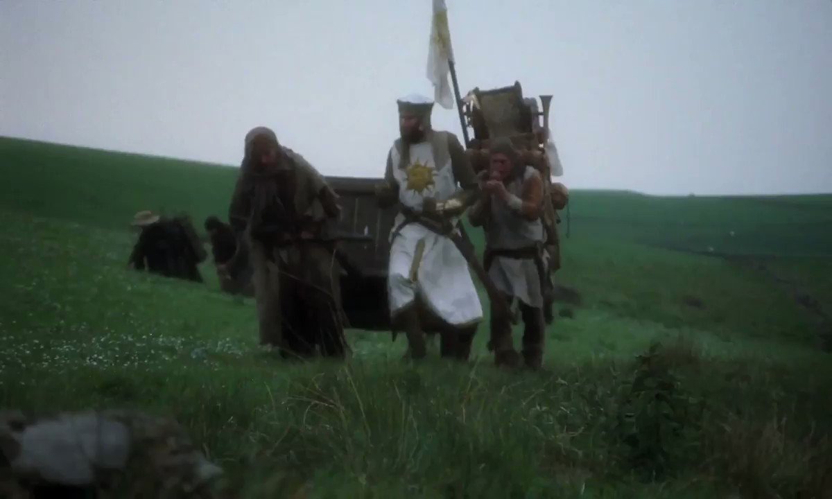 My public service for today:
Monty Python and The Holy Grail.
Happy birthday to Michael Palin too! Click  