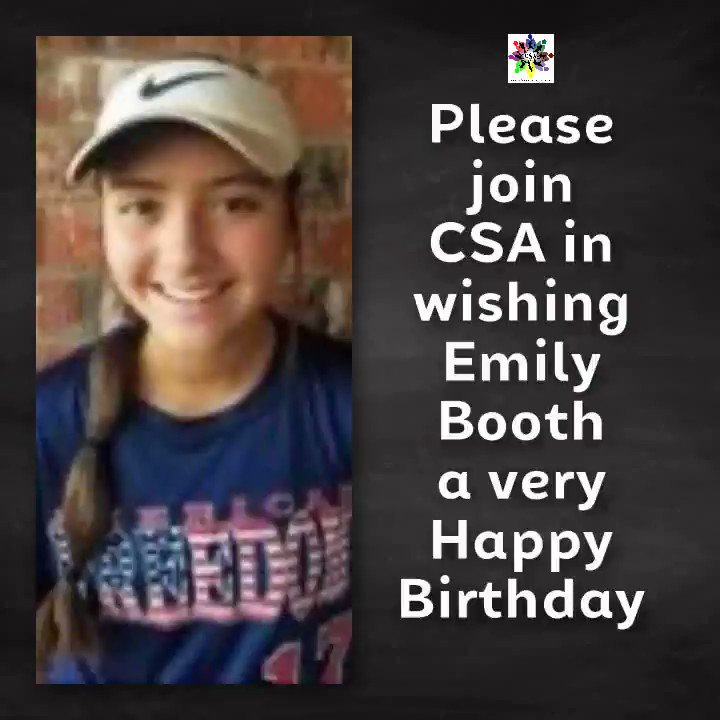 Please join CSA in wishing Emily Booth a very Happy Birthday 