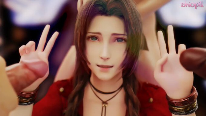 Looks like Aerith's ended up in yet another -sticky- situation. 😨💦💦  
Okay okay, one pun is my limit