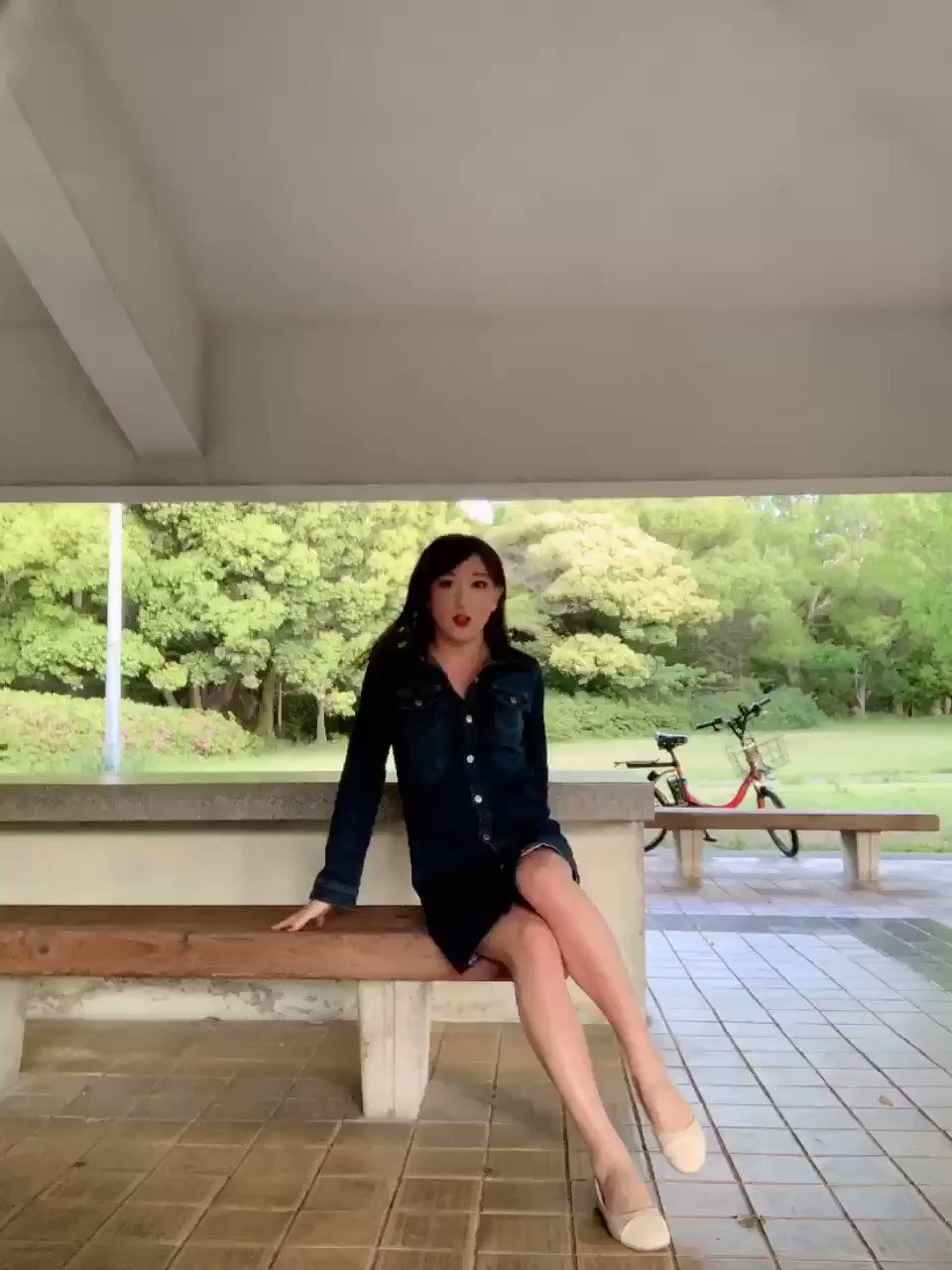 野外露出　公園 