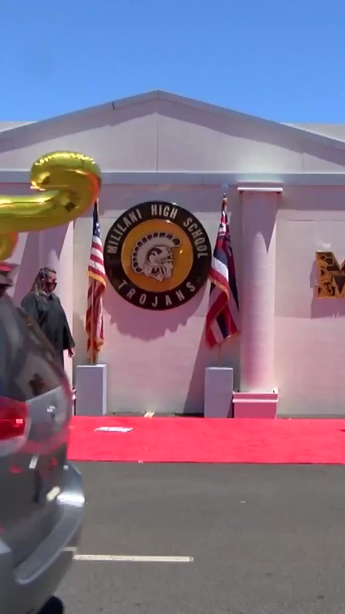 Check out the drivethrough graduation put on by Mililani High School