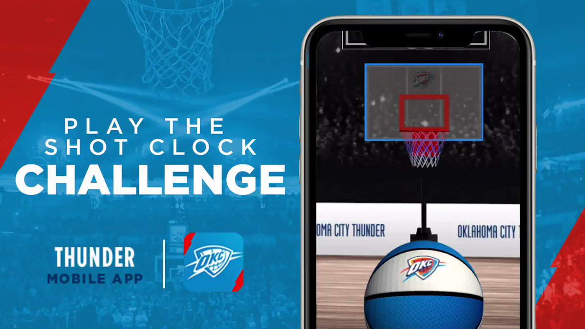 The clock is ticking! ⏰
Download the Thunder mobile app and help us go head-to-head against other teams in the #ShotClockChallenge!
iPhone » https://t.co/O88IqjR2Cu
Android » https://t.co/mD9bypTVWI https://t.co/FZACbXxwbL