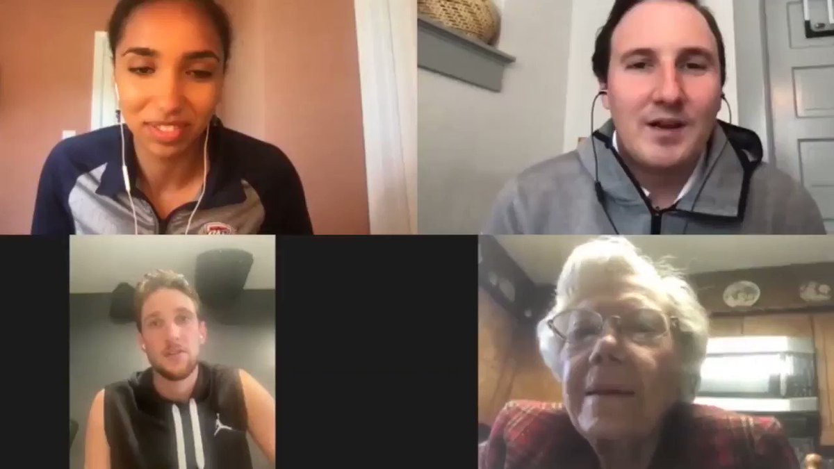 Taking care of each other & spreading 💙 #NowMoreThanEver.
Betty Elder is special member of the Thunder family who works in @ChesapeakeArena & our players know her well. Betty just turned 93 so we set up a call to check-in & wish her happy birthday w/technology from @CoxComm https://t.co/bhv5oQVnYN