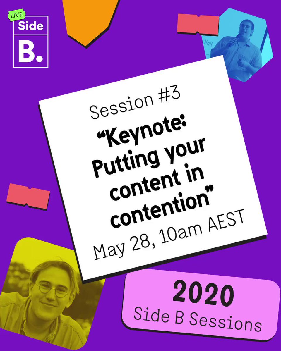 Content has just seconds to strike a chord with its viewers. Now that we have your attention, check out Side B Session #3: Keynote: "Putting your content in contention" 👉sign up here https://t.co/aeZlZ8Uq1R #sidebsessions #content https://t.co/ZjnilqMEpF