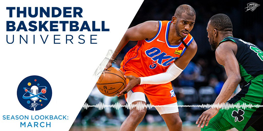 We're recounting the brief, but impactful month of March that included three big wins on the East Coast before the NBA season was suspended.
Thunder Basketball Universe Podcast
🎙| https://t.co/uSxiIxhvsY https://t.co/wlE7p1EbPm