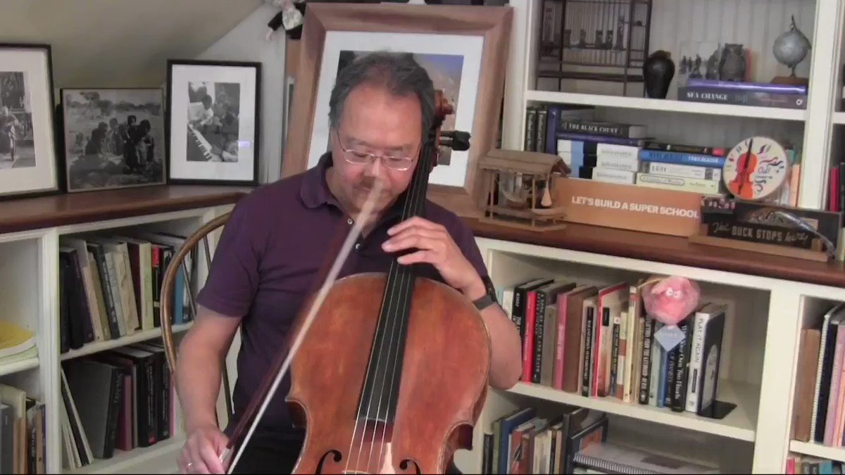 Tomorrow I’ll be playing Bach’s complete cello suites live as a memorial to those we lost and a tribute to the resilience of our communities. I hope you’ll join me. Until then, this is the Prelude from Suite No. 2. #songsofcomfort https://t.co/0YfJuoZXSf https://t.co/PpNUaPrDB1