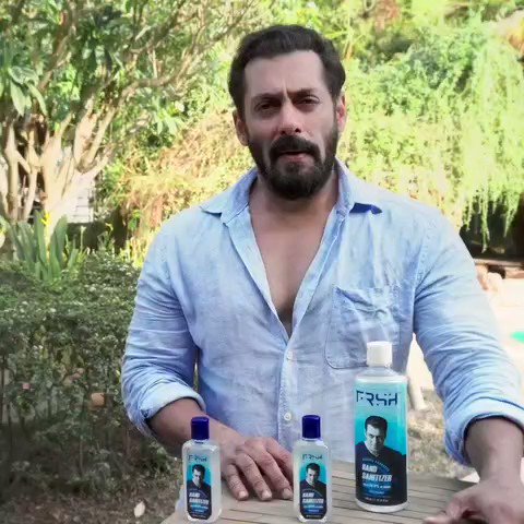Salman Khan (@BeingSalmanKhan) on Twitter photo 2020-05-24 14:49:44 Launching my new grooming & personal care brand FRSH! @FrshGrooming Yeh hai aapka, mera, hum sabka brand jo layega aap tak behtareen products. Sanitizers aa chuke hain, jo milenge aapko yaha frshworld.com Toh try karo! @FrshGrooming ko follow karo! #RahoFrshRahoSafe Launching my new grooming & personal care brand FRSH! @FrshGrooming Yeh hai aapka, mera, hum sabka brand jo layega aap tak behtareen products. Sanitizers aa chuke hain, jo milenge aapko yaha frshworld.com Toh try karo! @FrshGrooming ko follow karo! #RahoFrshRahoSafe